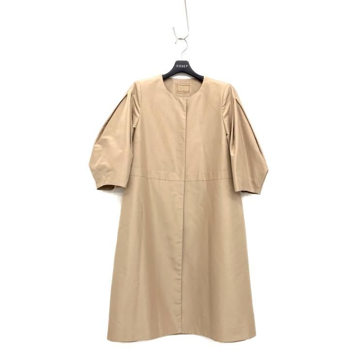 FOXEY フォクシー コート ペアシェイプ Aライン シルク