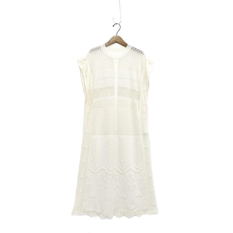 Mame Kurogouchi ޥ᥯ Multi-Pattern Sleeveless Knitted Dress ˥åȥԡ MM22PF-KN731