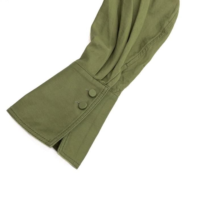 Mame Kurogouchi マメクロゴウチ Military Cotton Deep Neck Mame Kurogouchi マメクロゴウチ Military Cotton Deep Neck