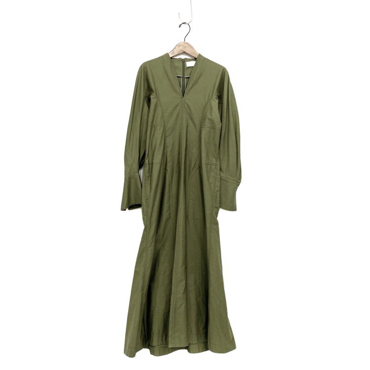 Mame Kurogouchi ޥ᥯ Military Cotton Deep Neck Dress ߥ꥿꡼ԡ MM22PS-DR712