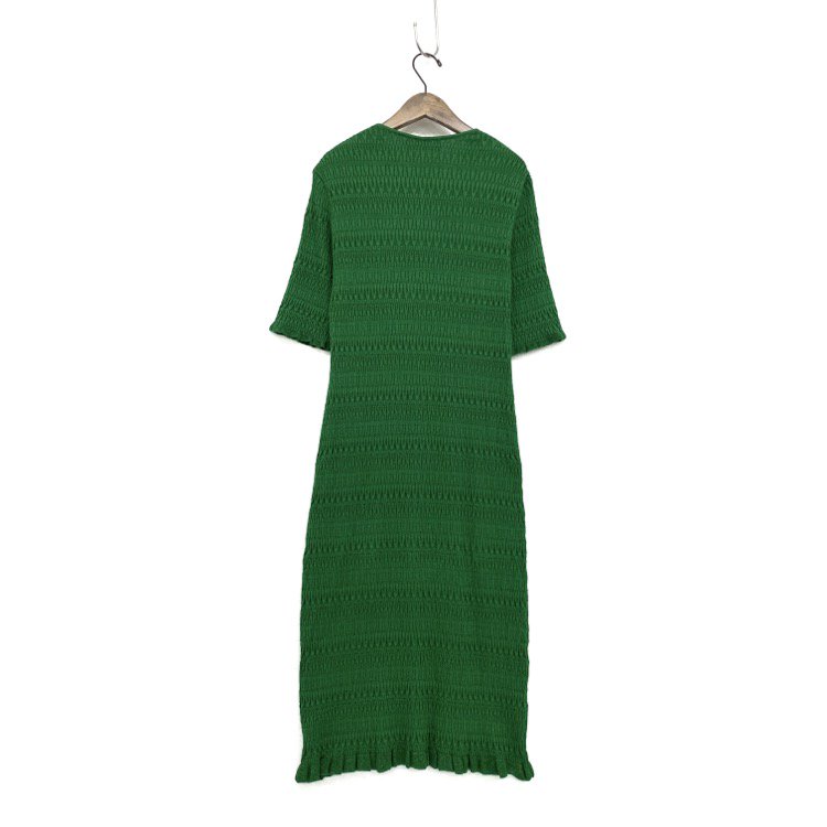 Mame Kurogouchi マメクロゴウチ Geometric Ribbed Knitted Dress 