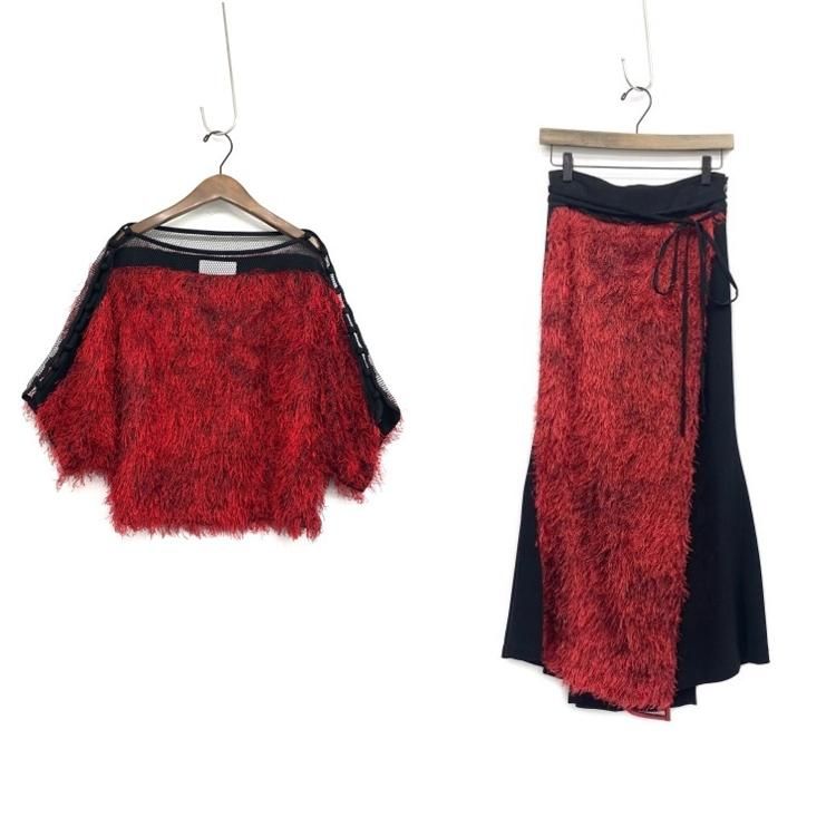 Mame Kurogouchi 18AW マメクロゴウチ メッシュフリンジトップス