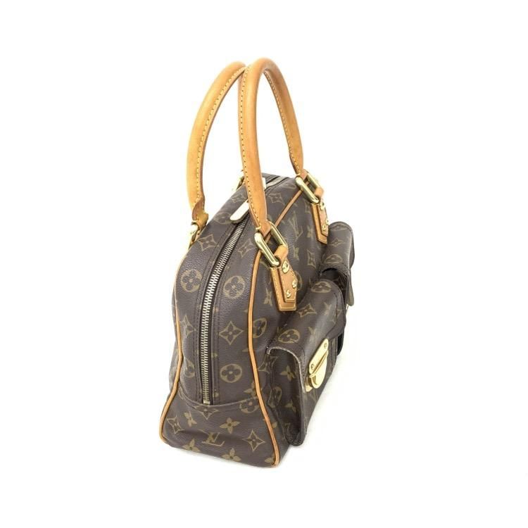 未使用品◎フランス製 LOUIS VUITTON ルイヴィトン M40026 レディース マンハッタンPM モノグラム ハンドバッグ ブラウン×ゴール金具