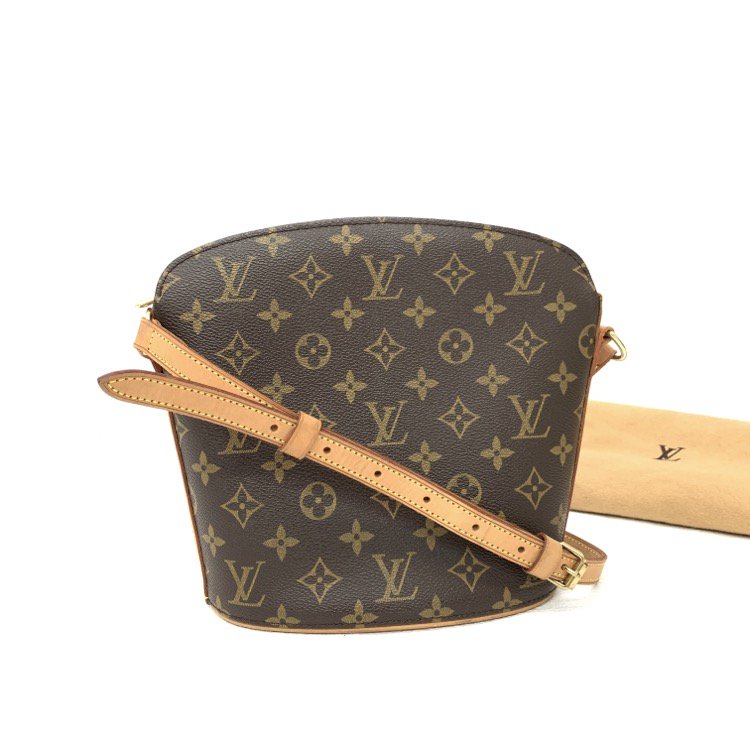 <img class='new_mark_img1' src='https://img.shop-pro.jp/img/new/icons30.gif' style='border:none;display:inline;margin:0px;padding:0px;width:auto;' />LOUIS VUITTON ルイ・ヴィトン モノグラム ドルーオ ショルダー バッグ ブラウン M51290