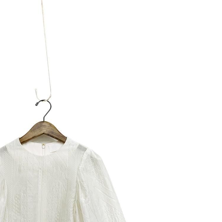 Mame Kurogouchi マメクロゴウチ Traditional Pattern Jacquard Top ジャガードブラウス  MM22SS-SH030 - 7YORKU ONLINE