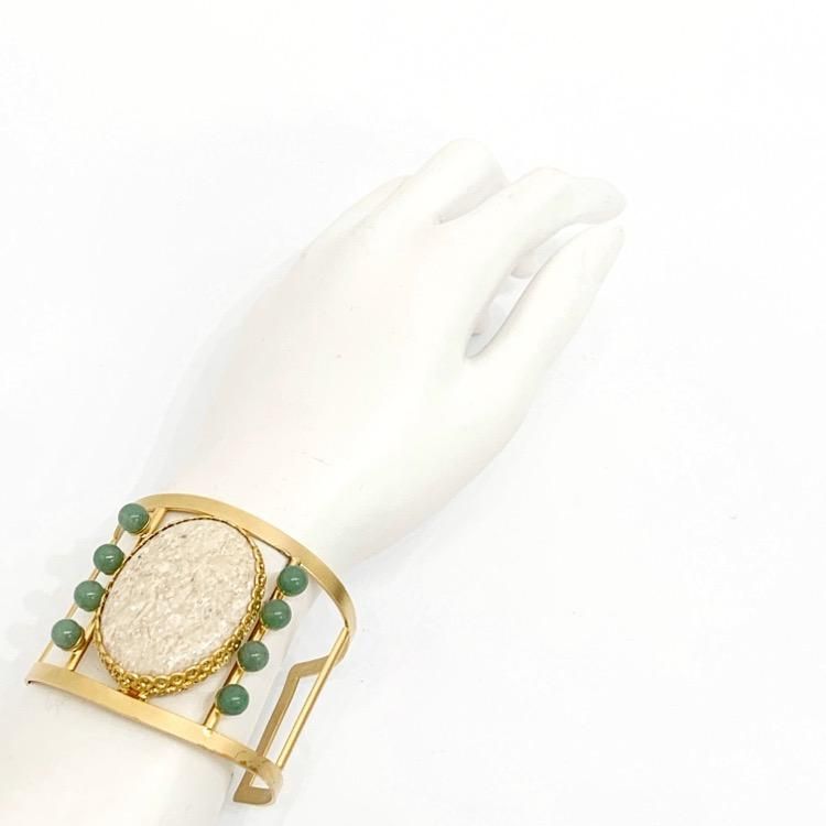 Mame Kurogouchi マメクロゴウチ Aventurine Bangle 天然石