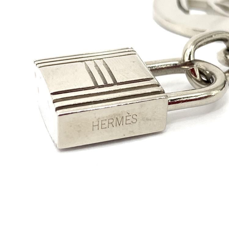 HERMES エルメス アミュレット4 ブルロックバッグチャーム シルバ ー ...