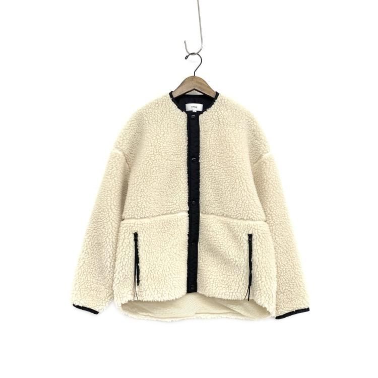 HYKE ハイク FAUX SHEARLING JACKET ボアジャケット ホワイト 1 17176 ...