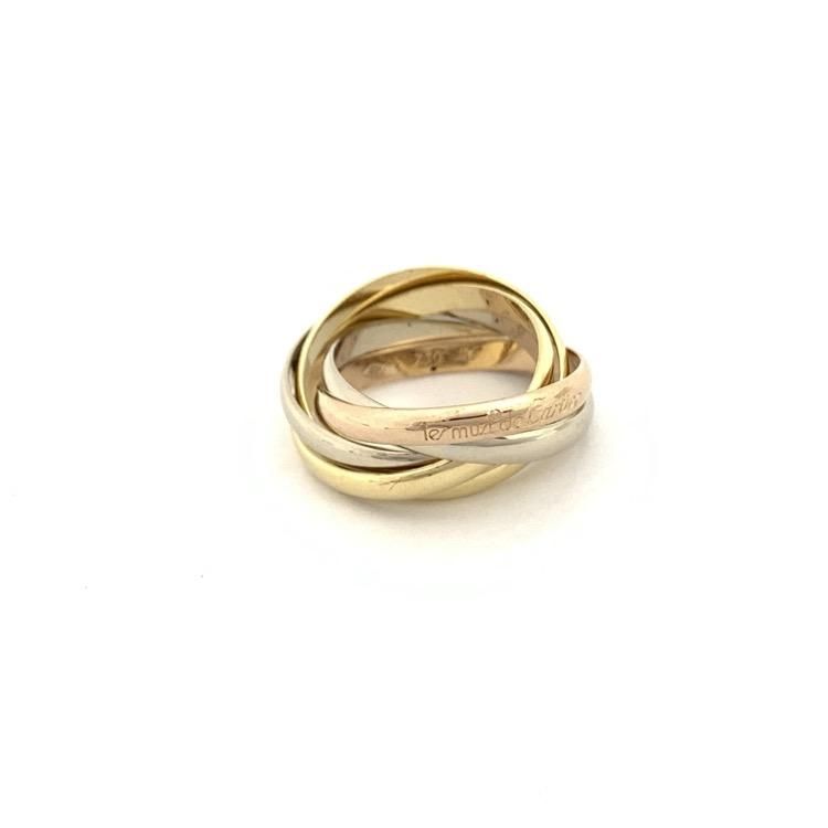 must de Cartier カルティエ トリニティ 5連リング K18YG/WG/PG スリー must de Cartier カルティエ トリニティ 5連リング K18YG/WG/PG スリー