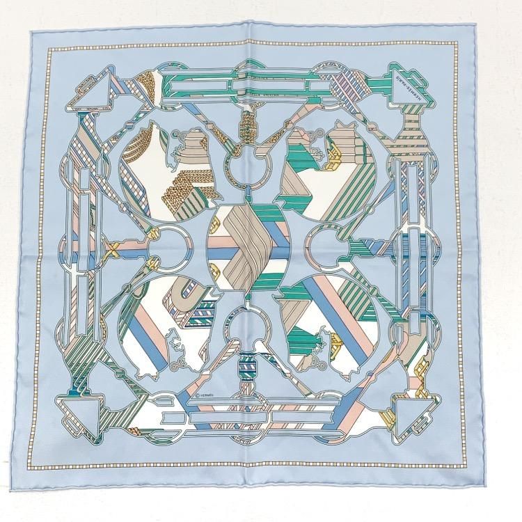 HERMES エルメス スカーフ カレ45 タッタソール・ジグザグ aq6970-