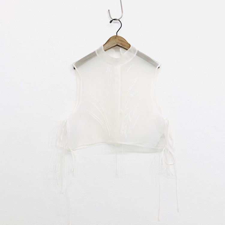 Mame Kurogouchi ޥ᥯ Floral Jacquard Sheer Vest 륯ɽ٥ 1 MM21SS-AC023