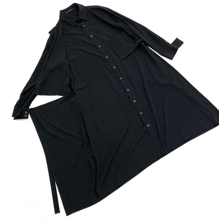 yohji yamamoto +Noir Black AsymmetryCoat