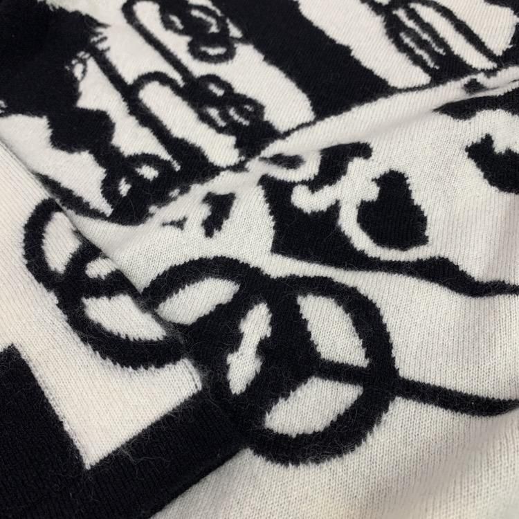 HERMES エルメス カシミヤプルオーバーニット Cliquetis バック刺繍 セーター ブラック 38 2E2613D2 - 7YORKU ONLINE