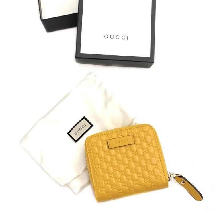 GUCCI グッチ マイクログッチシマ ラウンドファスナー コンパクト