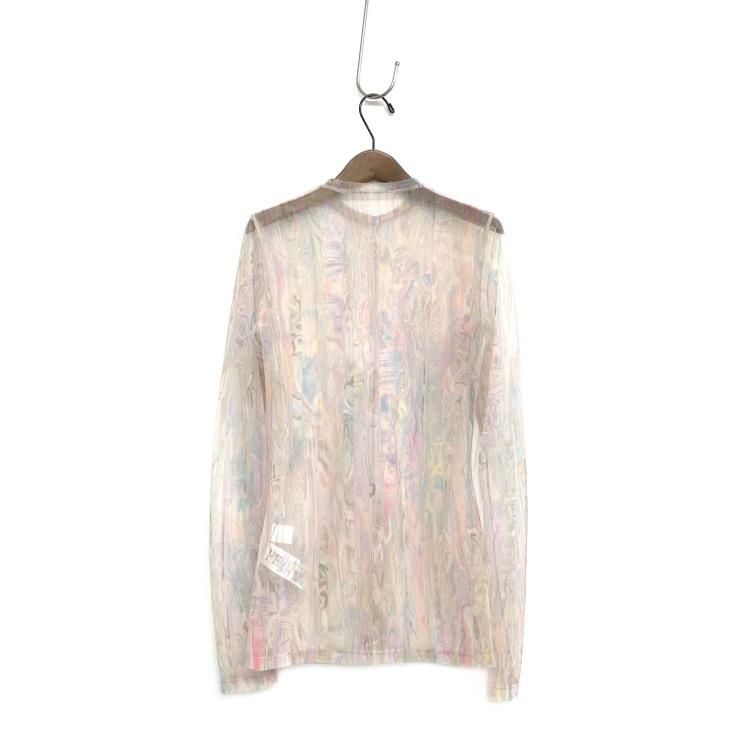 Mame Kurogouchi マメクロゴウチ Marble Print Sheer Jersey Crew Neck