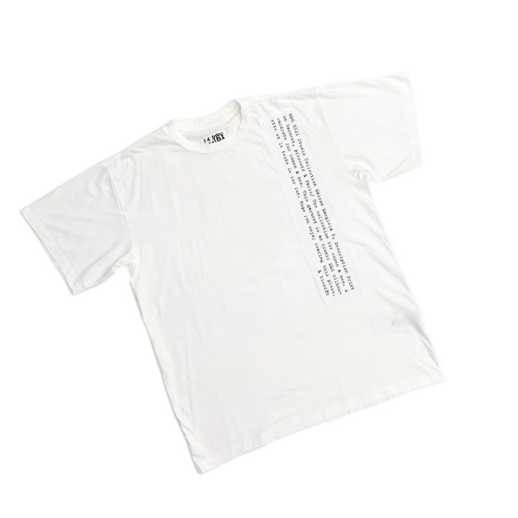 MM6 Maison Margiela エムエムシックス メゾンマルジェラ グラフィックプリントTシャツ ホワイト S62GD0085