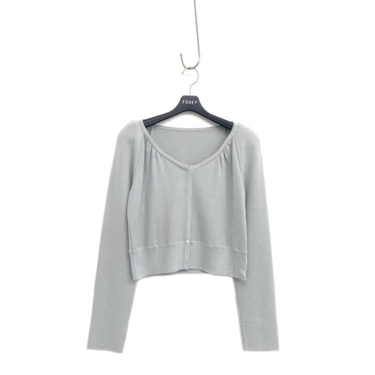 FOXEY フォクシー カシミヤシルクカーディガン ソフィーブルー 42 FOXEY フォクシー カシミヤシルクカーディガン ソフィーブルー 42