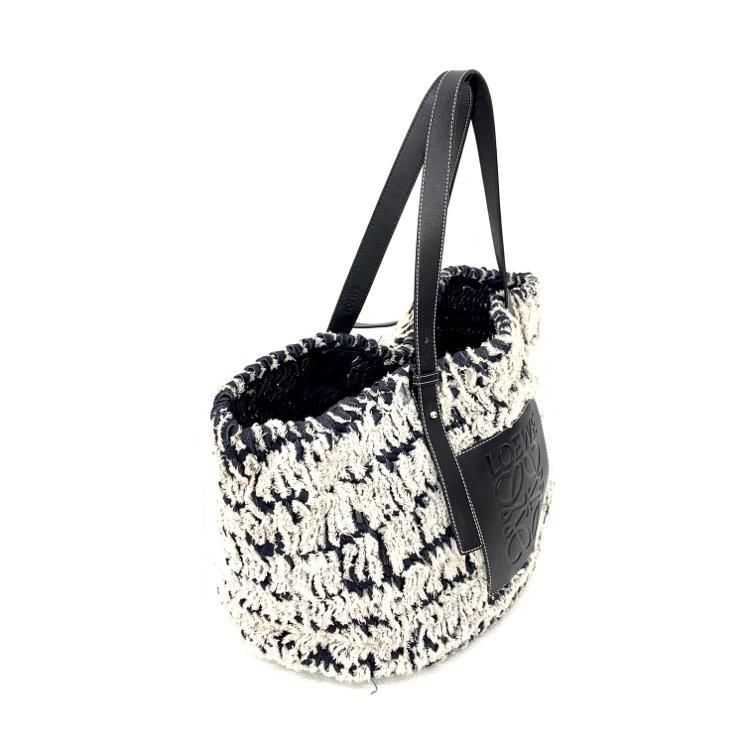 LOEWE ロエベ デニム×レザートート バッグ ネイビー - 7YORKU ONLINE