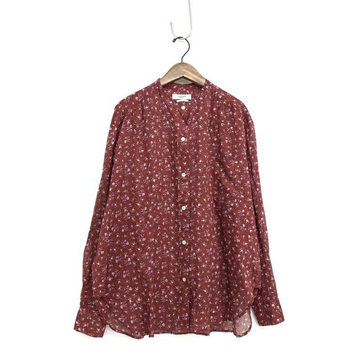 ISABEL MARANT ETOILE イザベルマランエトワール バンドカラーシャツ 花柄ブラウス レッド 36 20A051E - 7YORKU  ONLINE