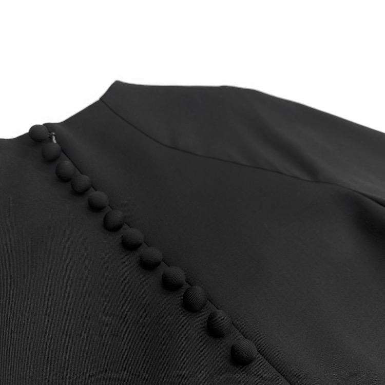 Mame Kurogouchi マメクロゴウチ Wool V-Neck Dress フレア Mame Kurogouchi マメクロゴウチ Wool V-Neck Dress フレア