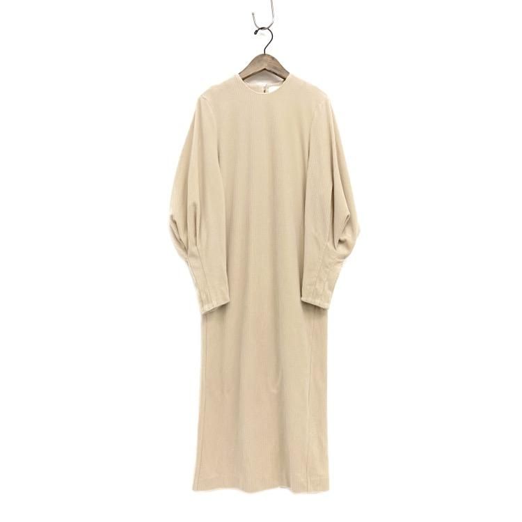 Mame Kurogouchi マメクロゴウチ Ribbed Velour Jersey Dress 別注