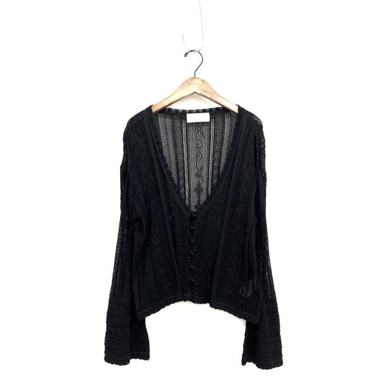 Mame Kurogouchi ޥ᥯ Traditional Curtain Lace Knitted Cardigan ǥ MM21SS-KN030