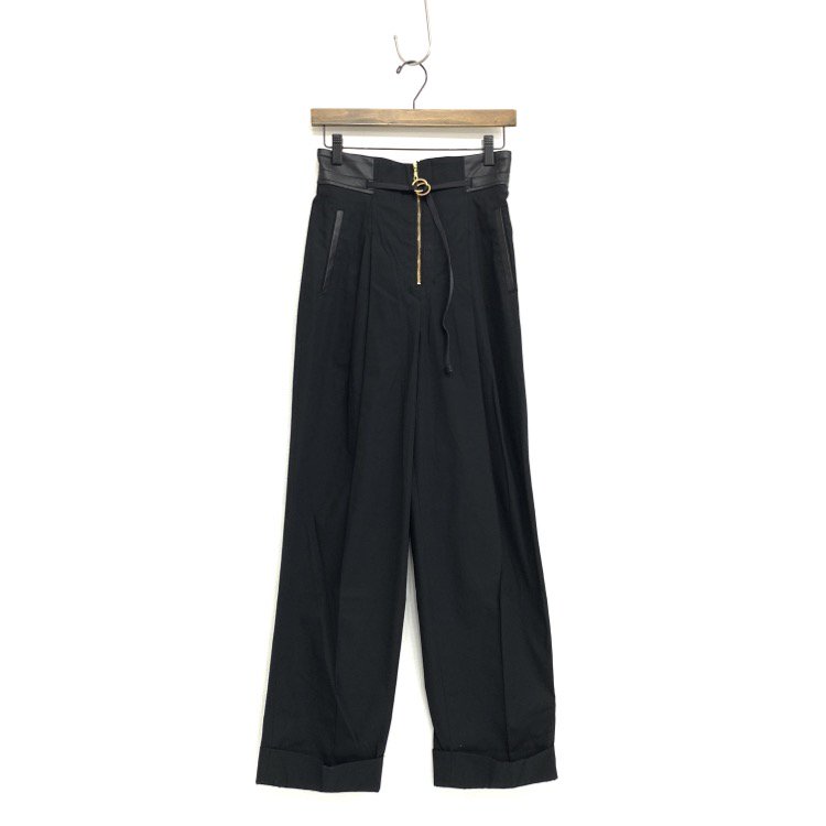 Mame Kurogouchi ޥ᥯ High Waisted Chino Wide Trousers ϥ ѥ MM21PF-PT705