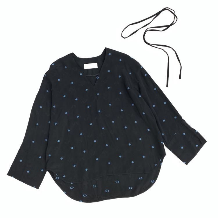 Mame Kurogouchi マメクロゴウチ Pedicel Jacquard Shirt 小花 Mame Kurogouchi マメクロゴウチ Pedicel Jacquard Shirt 小花