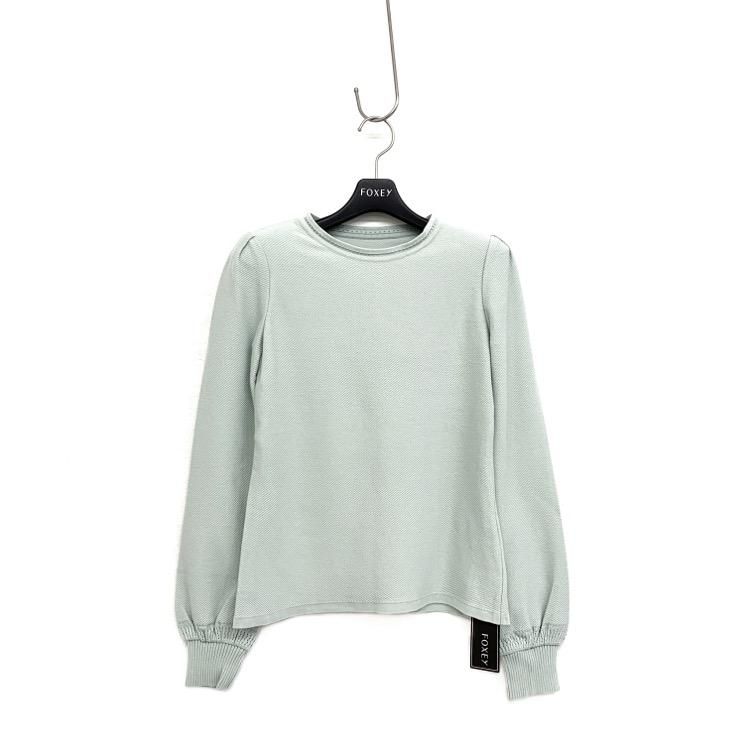 FOXEY フォクシー パウダートップス パフスリーブカットソー ミント 38 FOXEY フォクシー パウダートップス パフスリーブカットソー ミント 38