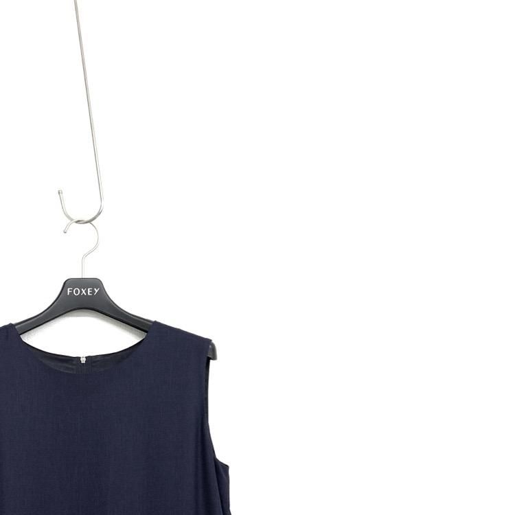 FOXEY NEWYORK フォクシー ギャザードレス ワンピース ネイビー FOXEY NEWYORK フォクシー ギャザードレス ワンピース ネイビー