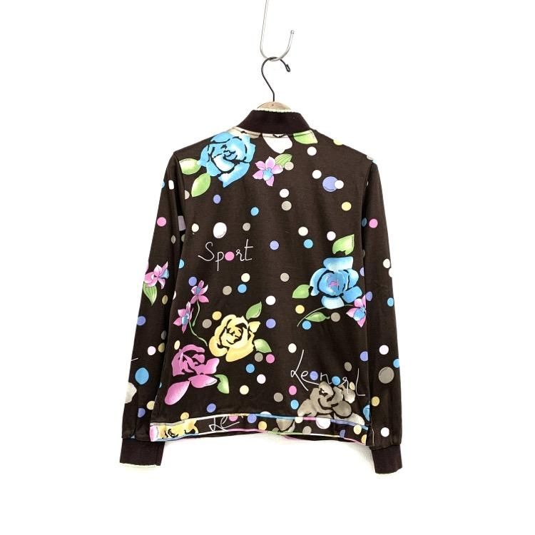 LEONARD SPORT レオナール 花柄プリントポロシャツ カットソー