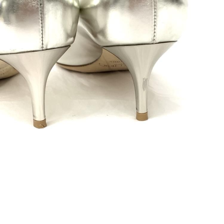 JIMMY CHOO ジミーチュウ ミラーレザー パンプス シルバー 35 JIMMY CHOO ジミーチュウ ミラーレザー パンプス シルバー 35
