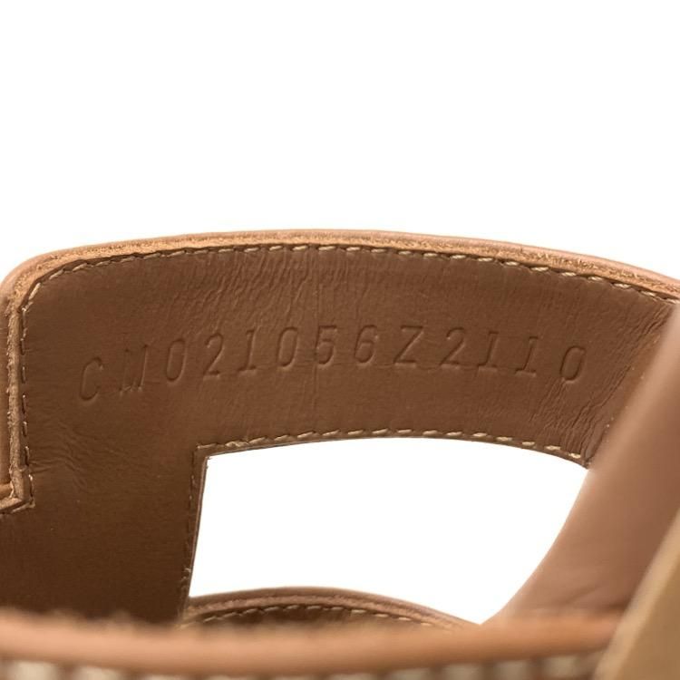 HERMES エルメス サンダル オラン フラット ゴールド 35 H021056Z