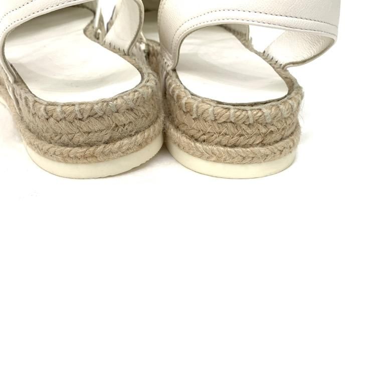 CHANEL シャネル エスパドリーユ サンダル ブラック×ホワイト 36