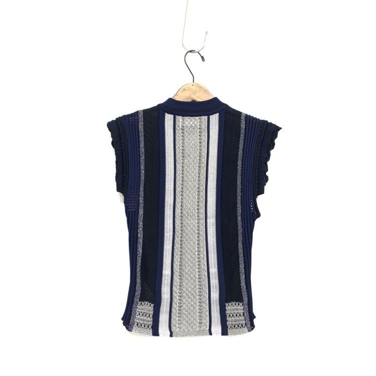 Mame Kurogouchi マメクロゴウチ Net Stripe Tops ニット