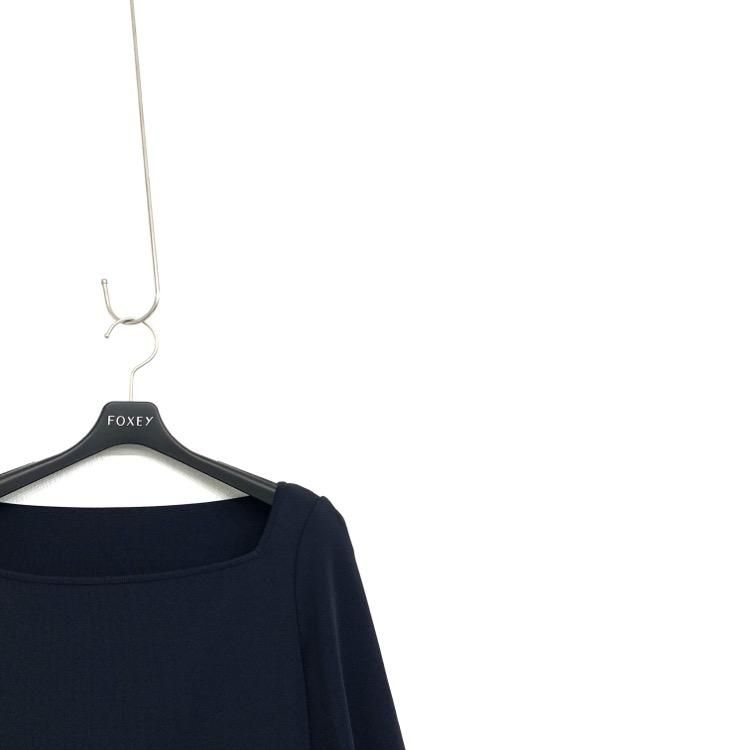 FOXEY フォクシー ニットトップ エレガントスクエア カットソー