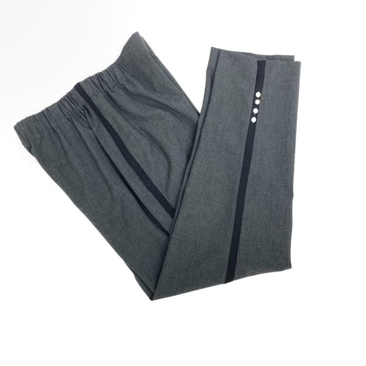 Rene ルネ パール&ビジュー ストレッチパンツ グレー 38 5145010