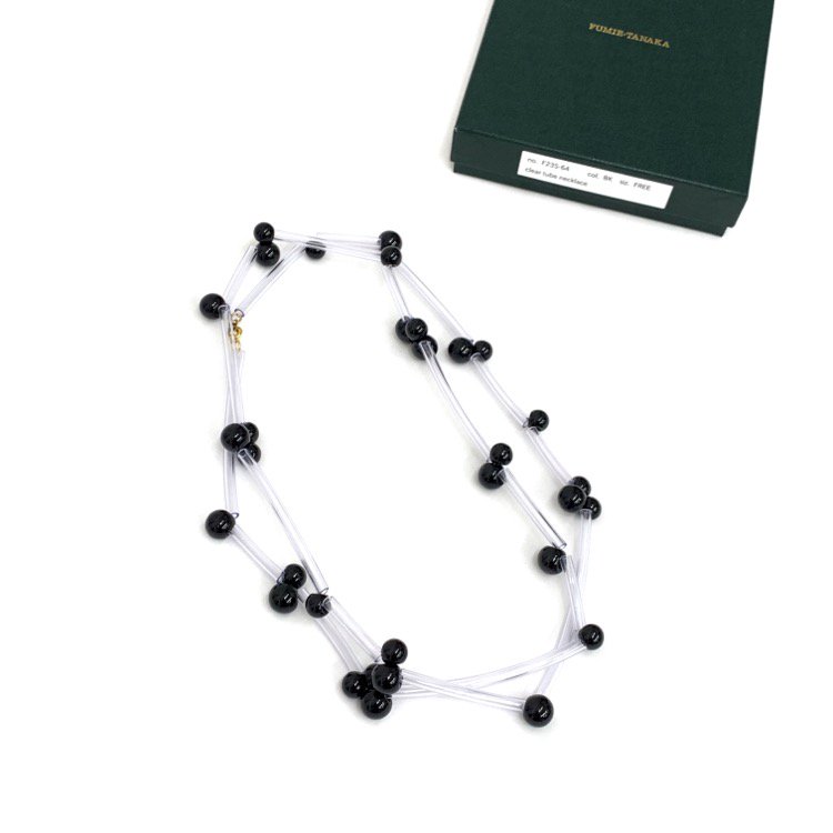 FUMIE=TANAKA フミエタナカ clear tube necklace クリアーコードネックレス PVC ブラック F23S-64