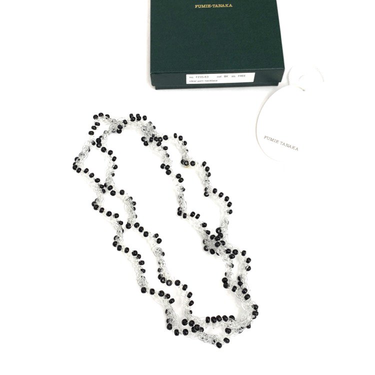 FUMIE=TANAKA フミエタナカ clear yarn necklace クリアーコードネックレス PVC ブラック F23S-63