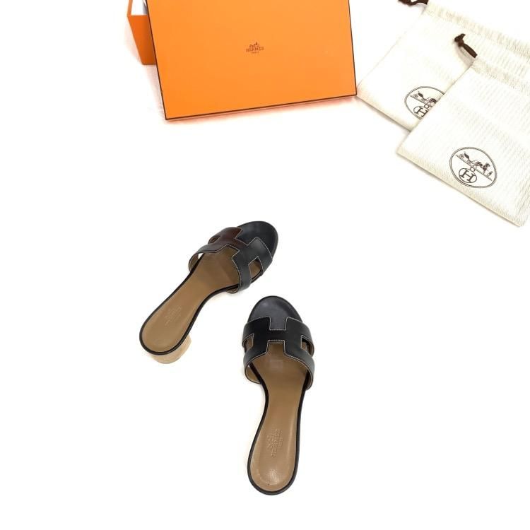 HERMES エルメス サンダル オアジス ブラック 37 H071002Z - 7YORKU ONLINE