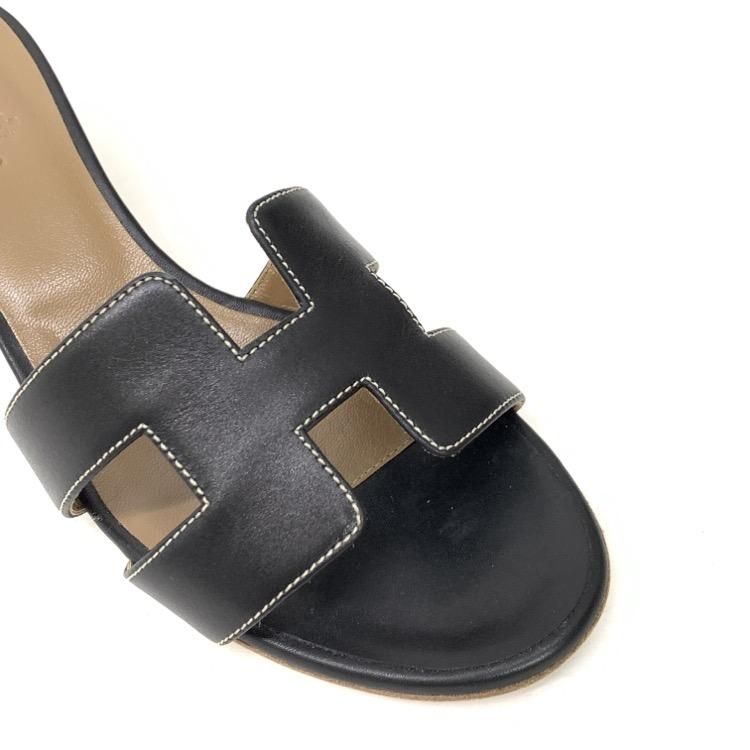 HERMES エルメス サンダル オアジス ブラック 37 H071002Z - 7YORKU ONLINE