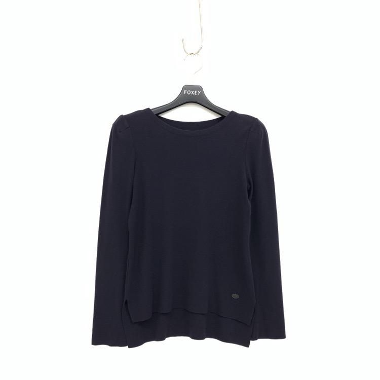 FOXEY NEWYORK フォクシー スリムセーター カットソー ネイビー FOXEY NEWYORK フォクシー スリムセーター カットソー ネイビー