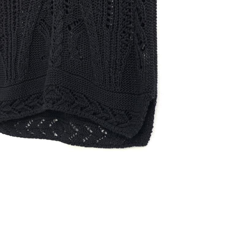 Mame Kurogouchi マメクロゴウチ Curtain Lace Pattern Knitted V Neck