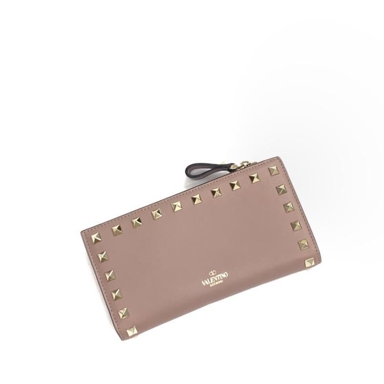 レア】VALENTINO Rockstud ラウンドジップ 長財布 - 長財布