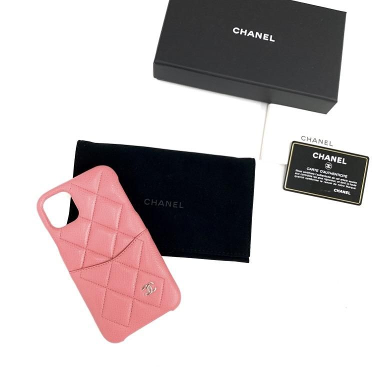 CHANEL シャネル iPhone 11pro ケース マトラッセ キャビアスキン 