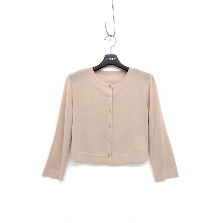 FOXEY フォクシー シルクコットンカーディガン ベージュ 38 38354 FOXEY フォクシー シルクコットンカーディガン ベージュ 38 38354