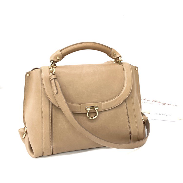 Salvatore Ferragamo フェラガモ ハンド バッグ SUZANNA ガンチーニ 2WAY ショルダー FZ 21 G395 -  7YORKU ONLINE