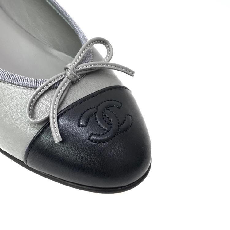 CHANEL シャネル バレリーナ フラット パンプス ラムスキン 22B