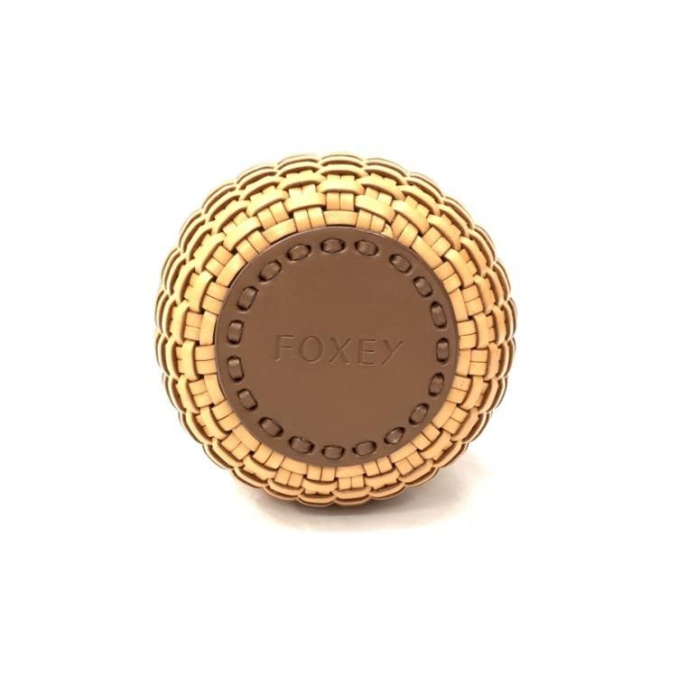 FOXEY フォクシー ハンプトンバスケット レザー カゴ バッグ ブラウン