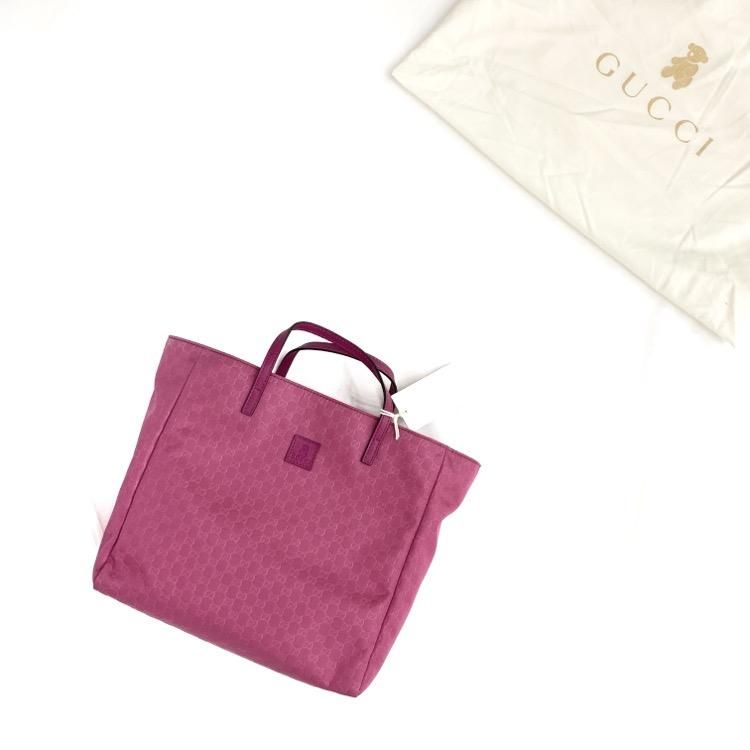 GUCCI グッチ チルドレンズ トート バッグ GGナイロン キッズ ピンク 